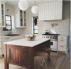 Bestone Quartz Solid Surfaces for Kitchen Countertops with High Gloss and Hardness C6035 Quartz Stone Slab Size 3200*1600mm or 3000*1400mm