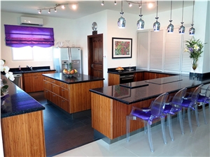 Bst F0083 a Set-Up Sample House in Blue-Based Color with Shining Chips for the Cyber Cafe, Dressing Room, Kitchen, Utility and Dining Room Table