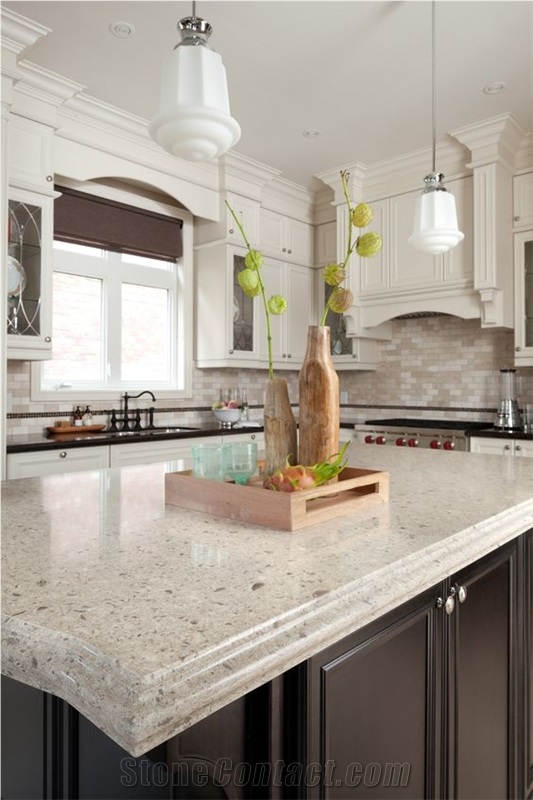 D7001 Marble Like Veined Collection Quartz Stone Pre-Fabricated Customized Bathroom Vanity Top with Various Edge Profiles Anti Corruption,Anti Fading,Scratch Resistance