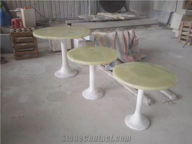 Green Onyx Round Table Top,Indoor Table Sets