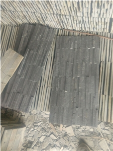 Natural Slate Culture Stone Wall Cladding, Grey Slate Stacked Stone Veneer
