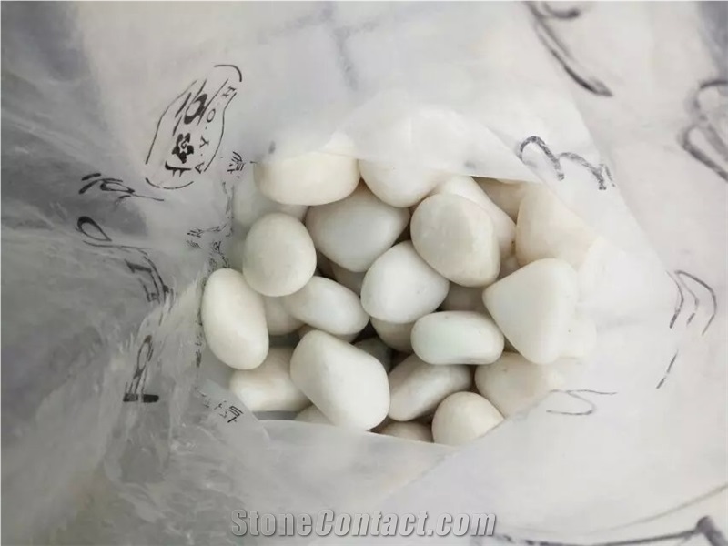 Polished White Beach Pebbles Random Pebble