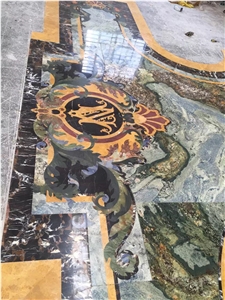 Retangle Marble Waterjet Medallion