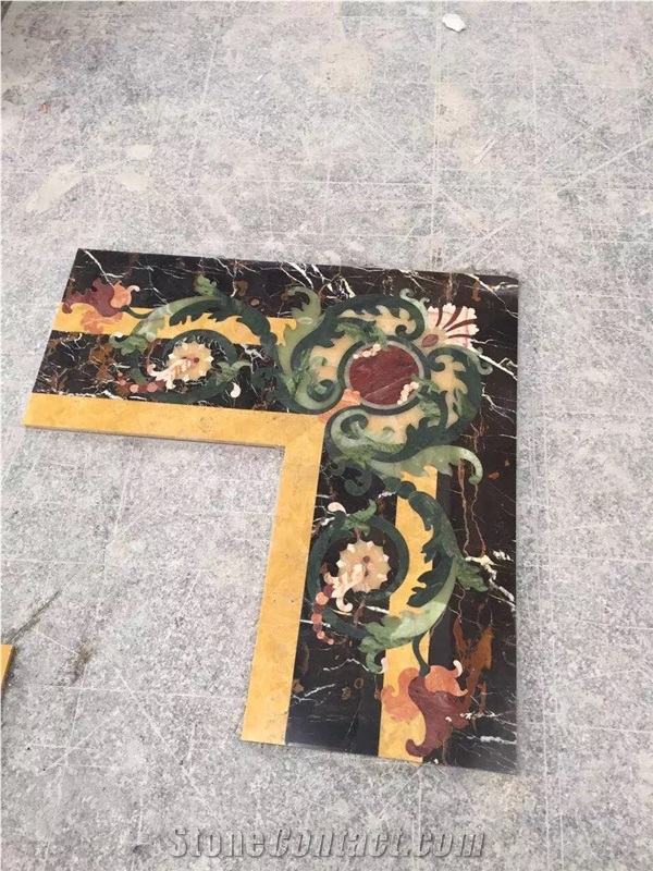 Retangle Marble Waterjet Medallion
