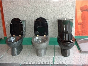 Shanxi Black Granite Stone Toilet