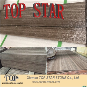 Classic Coffee Wood Vein Marble Tile & Slab Brushed Surface