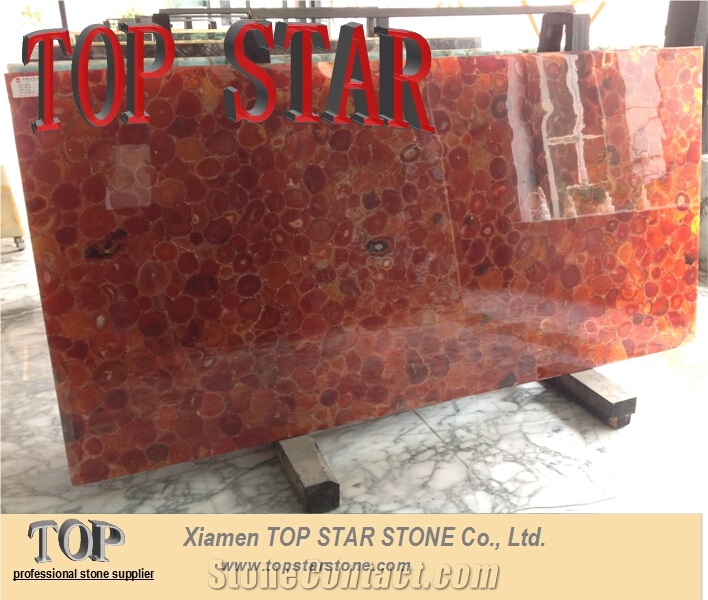 Environmental Natural Gemstone Faux Red Agate Rough Large Slab
