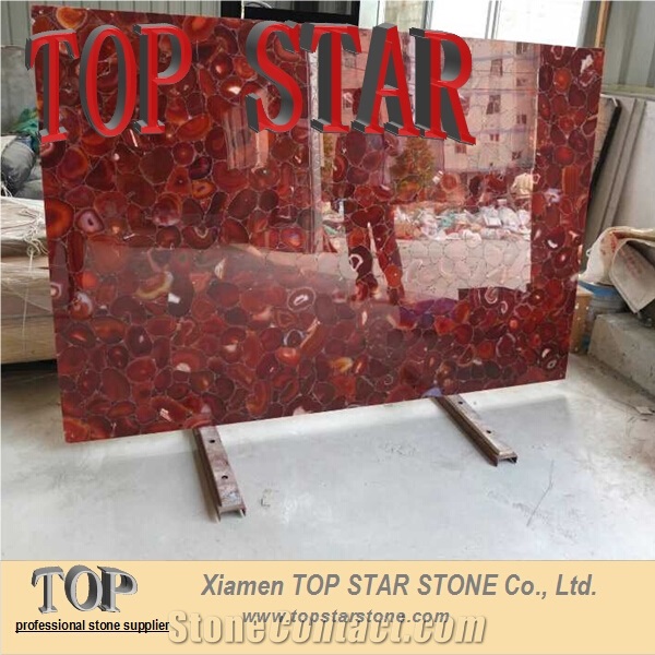Nature Semi Precious Gemstone Custome Red Agate Panels