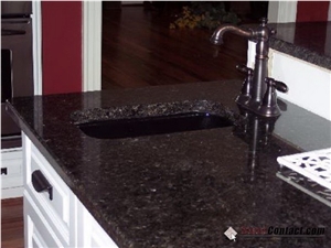 Angola Black Granite Bathroom Countertops,Black Labradorita Custom Vanity Tops,Labradorita De Angola Bathroom Solid Surface,African Black Engineered Stone Bathroom,Preto Angola Worktops