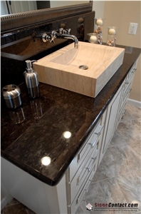Brazil Brown Bathroom Vanity Tops, Bull Nose Edges Bathroom Tops, Antique Brown Custom Vanity Tops with Back Splash, Polished Bathroom Solid Surface,Maron Cohiba Engineered Stone Bathroom,Customs Brazil Brown Bathroom Vanity Tops, Bull Nose Edges Bathroom Tops, Antique Brown Custom Vanity Tops with Back Splash, Polished Bathroom Solid Surface,Maron Cohiba Engineered Stone Bathroom,Customs