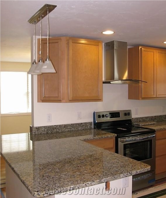 Butterfly Beige Granite Custom Countertops, Beige Butterfly Bar Tops, Brazil Beige Granite Islands, Polished Kitchen Worktops, Eased Finish Bench Tops, Pre-Fab Countertops