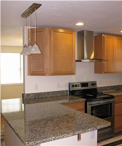 Butterfly Beige Granite Custom Countertops, Beige Butterfly Bar Tops, Brazil Beige Granite Islands, Polished Kitchen Worktops, Eased Finish Bench Tops, Pre-Fab Countertops