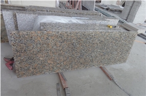 Butterfly Beige Granite L Shape Countertops, Brazil Beige Kitchen Countertops, Kitchen Island Tops, Bullnose Bar Tops, Kitchen Countertops with Back Splash and Side Splash