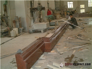 Carmen Red Granite Skirtings, Finland Red Granite Border Decos, Granite Bullnose Moldings, Ogee Finish Moldings