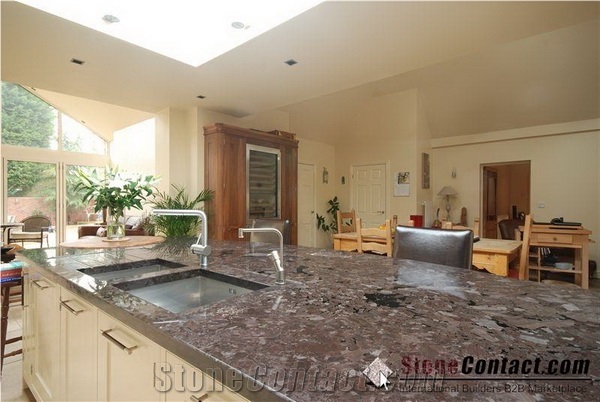 Eased Edge Finish Custom Countertops, Antique Brown Granite Kitchen Bar Top, Polished Brown Island Top, Kitchen Desk Tops, Kitchen Top, Engineered Stone Kitchen Countertops, Antiq Brown Tops