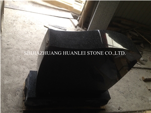 China Granite Beida Green Tombstone/Monument Design/Single Memorial/Cemetery Tombstones,American Gravestone,Western Style Headstone,