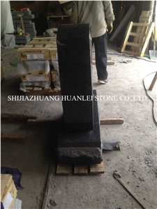 China Granite Beida Green Tombstone/Monument Design/Single Memorial/Cemetery Tombstones,American Gravestone,Western Style Headstone,