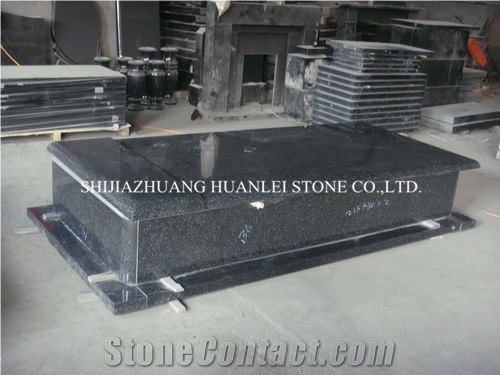 China Granite Beida Green Tombstone/Monument Design/Single Memorial/Cemetery Tombstones,Poland Gravestone,Western Style Headstone,
