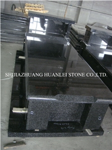 China Granite Beida Green Tombstone/Monument Design/Single Memorial/Cemetery Tombstones,Poland Gravestone,Western Style Headstone,