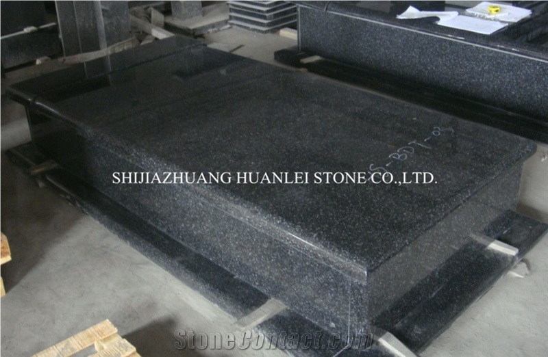 China Granite Beida Green Tombstone/Monument Design/Single Memorial/Cemetery Tombstones,Poland Gravestone,Western Style Headstone,