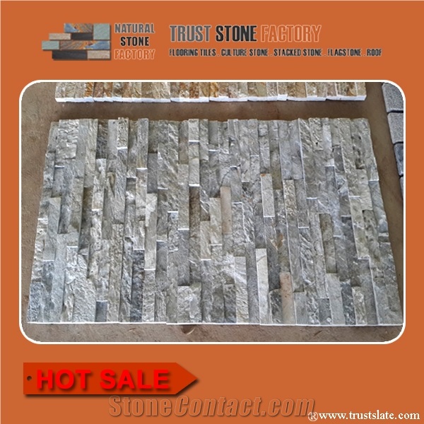 Silver Grey Ledger Slate Siding,Ledger Stone Facade,Ledger Stacked Stone Veneer,Ledged Stone Panels,Ledger Wall Cladding