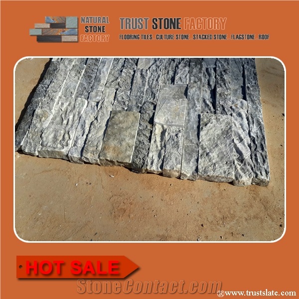 Silver Grey Ledger Slate Siding,Ledger Stone Facade,Ledger Stacked Stone Veneer,Ledged Stone Panels,Ledger Wall Cladding