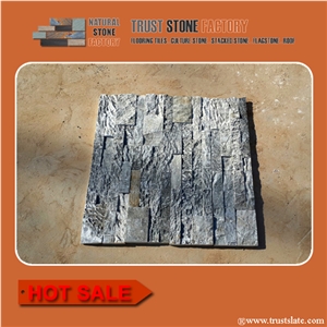 Silver Grey Ledger Slate Siding,Silver Grey Ledged Stone Facade,Ledger Stacked Stone Veneer,Ledged Stone Panels, Ledge Wall Cladding