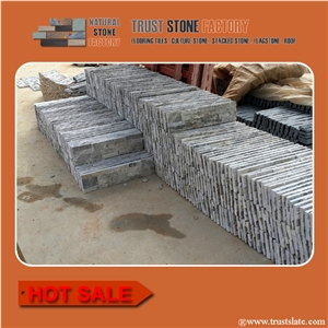 Silver Grey Nature Slate Veneer,Cultured Stone Siding,Cultural Stone Facade,Cultured Stacked Stone Veneer,Cultural Stone Panels,Culture Wall Cladding