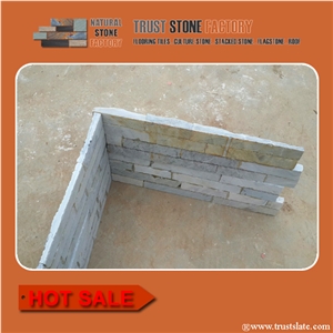Silver Grey Slate Nature Stone Siding,Ledger Stone Siding,Cultural Stone Facade,Stack Stone Veneer,Stone Panels, Wall Cladding