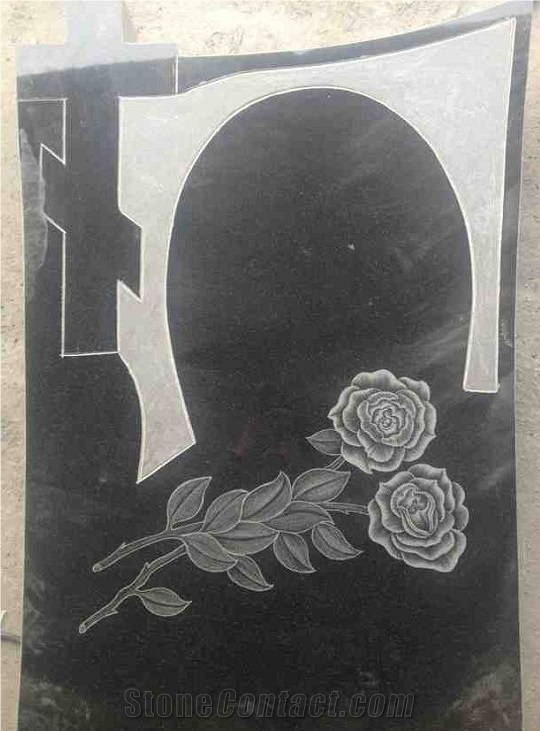 Monument Shanxi Black Granite Tombstone Headstone