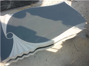 Monument Tombstone Shanxi Black Granite Headstone
