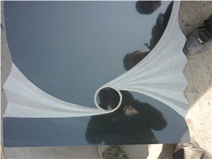 Monument Tombstone Shanxi Black Granite Headstone