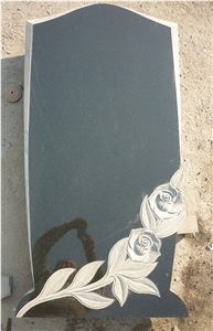 Tombstone Monument Shanxi Black Granite Cross Tombstone & Headstone