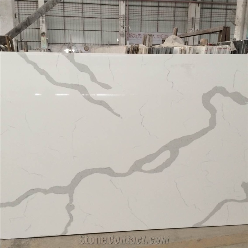 High Quality Carrara White Quartz Slabs