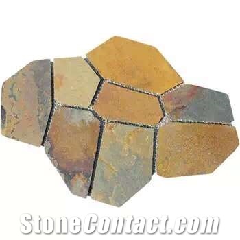 Rusty Slate Wall Clading Flooring Tiles Net Pasting Flagstone