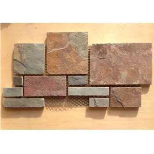 Rusty Slate Wall Clading Flooring Tiles Net Pasting Flagstone