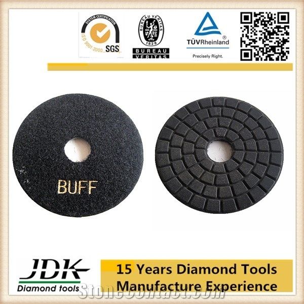 80mm Black Buff Diamond Flexible Polishing Pad For Stone