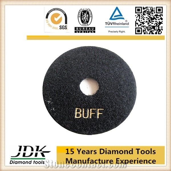 80mm Black Buff Diamond Flexible Polishing Pad For Stone