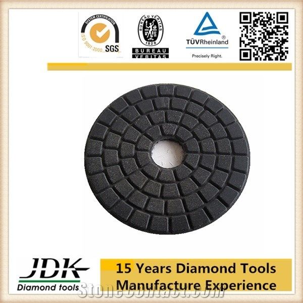 80mm Black Buff Diamond Flexible Polishing Pad For Stone