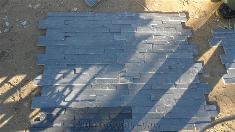 China Grey Slate Cultured Stone Veneer,Cultured Stone Wall Cladding, Ledger Stacked Stone Veneer,Thin Ledgestone Veneer