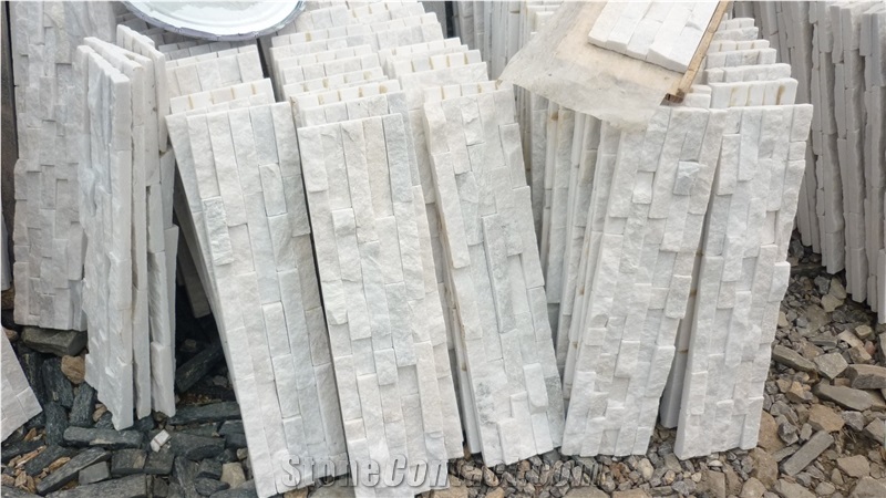 White Cultured Stone ,Cultured Stone Wall Cladding, Ledger Stacked Stone Veneer,Thin Ledgestone Veneer