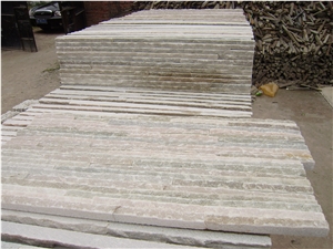 White Slate Cultured Stone Veneer,Cultured Stone Wall Cladding, Ledger Stacked Stone Veneer,Thin Ledgestone Veneer