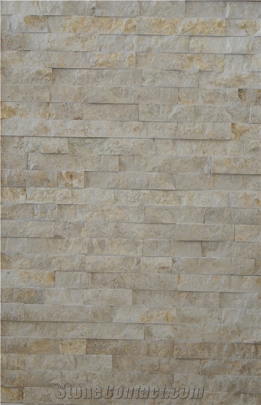 Beige Travertine Cultured Stone for Wall Cladding