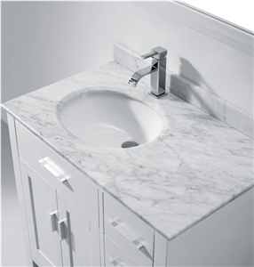 Bianco Carrara Marble Vanity Tops and Bathroom Tops