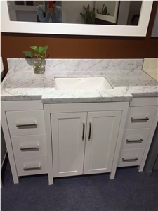 Bianco Carrara Marble Vanity Tops and Bathroom Tops