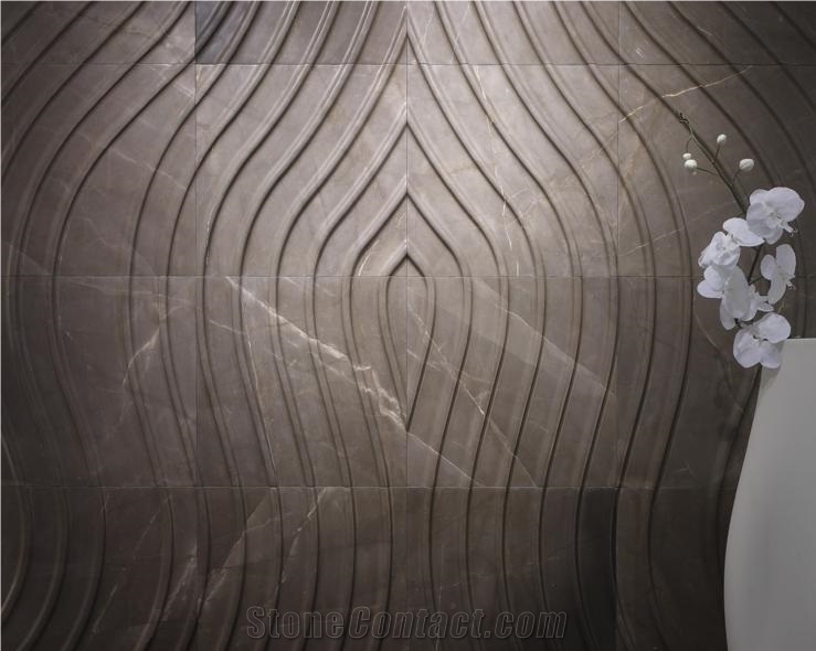 High Quality Gris Pulpis Marble Slab & Tile, Spain Brown Marble