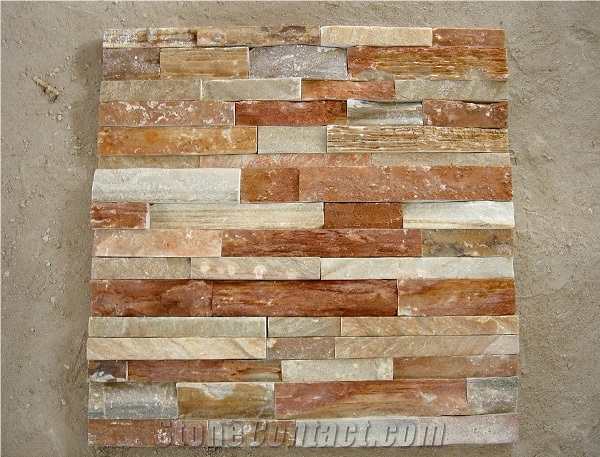 Mixed Color Slate Wall Cladding and Ledge Stone Cultured Stone