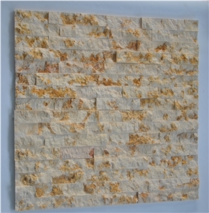Sunny Beige Marble Ledge Stone Cultured Stone for Wall Cladding