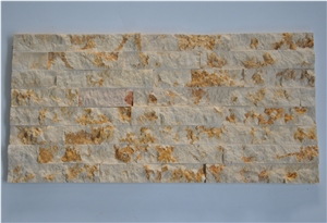 Sunny Beige Marble Ledge Stone Cultured Stone for Wall Cladding