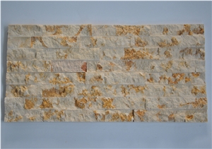 Sunny Beige Marble Ledge Stone Cultured Stone for Wall Cladding
